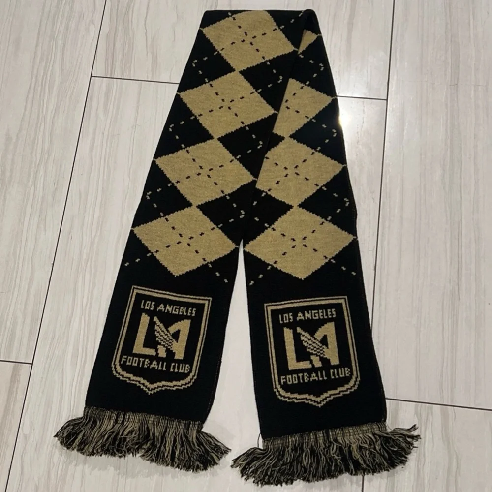 RUFFNECK LAFC Los Angeles Football Fan Club Fanatics Black Gold Supporter Scarf